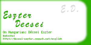 eszter decsei business card